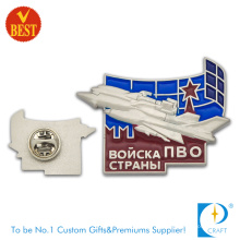 China Reliable Custom Metal Baking Finish Airline 2D Pin Badge at Factory Price